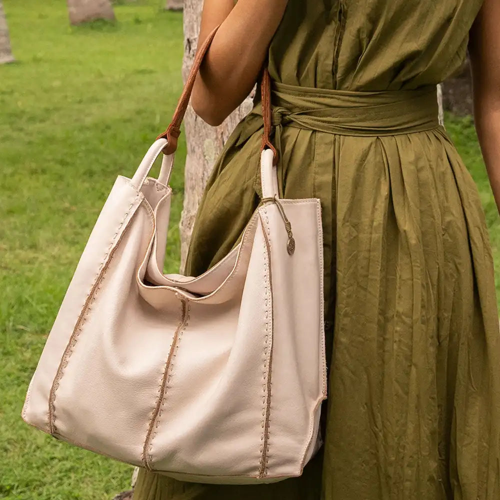 Los Feliz Large Tote - Leather - Stone