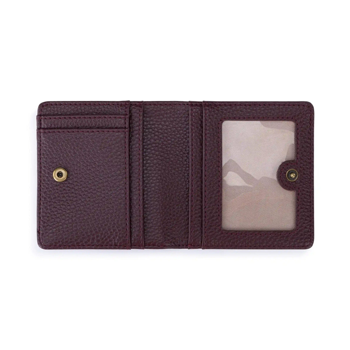 Mira Small Wallet - Leather - Black Cherry Suede