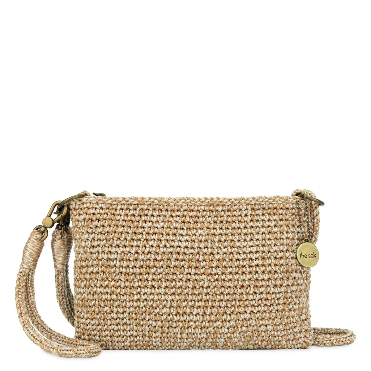 Vita Convertible Wristlet - Hand Crochet - Bamboo Static