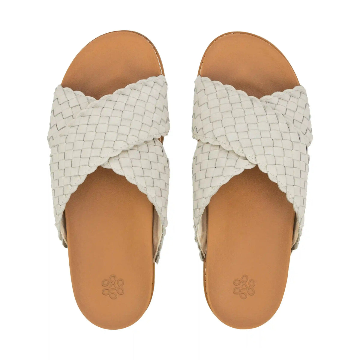 Penelope Sandal - Leather - Woven Stone