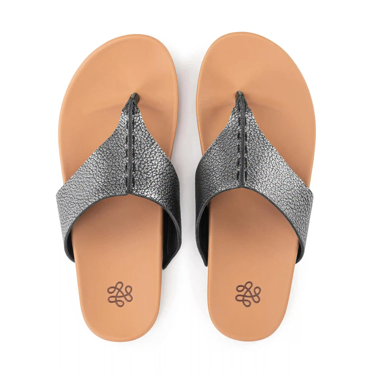 Everly Sandal - Leather - Dark Silver