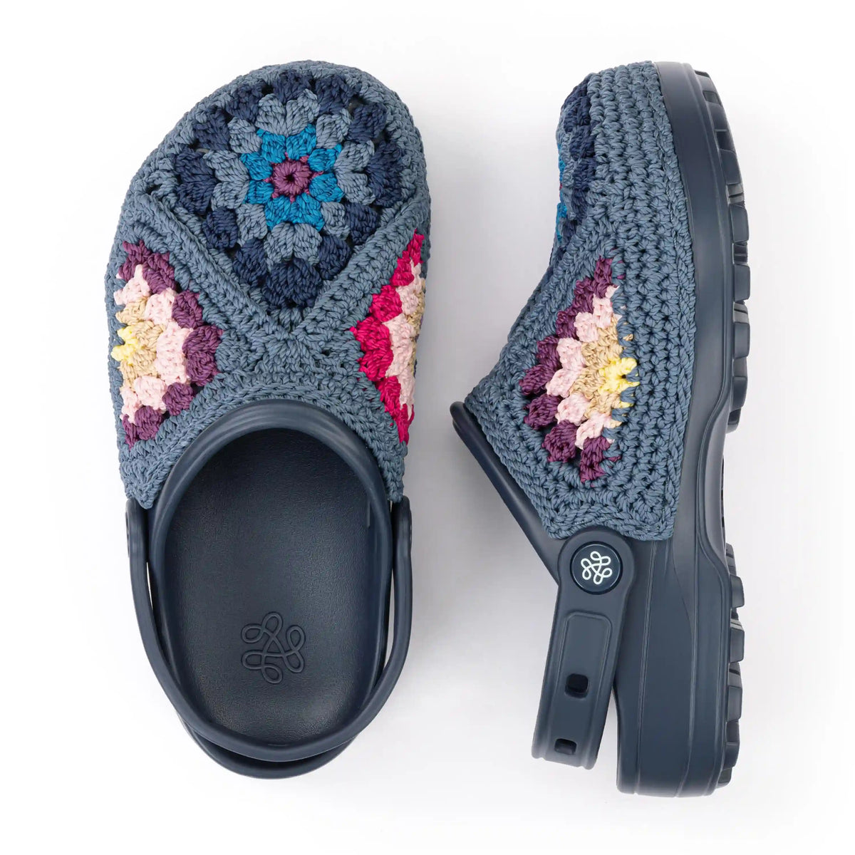 Bolo Clog - Hand Crochet - Maritime Multi Patch