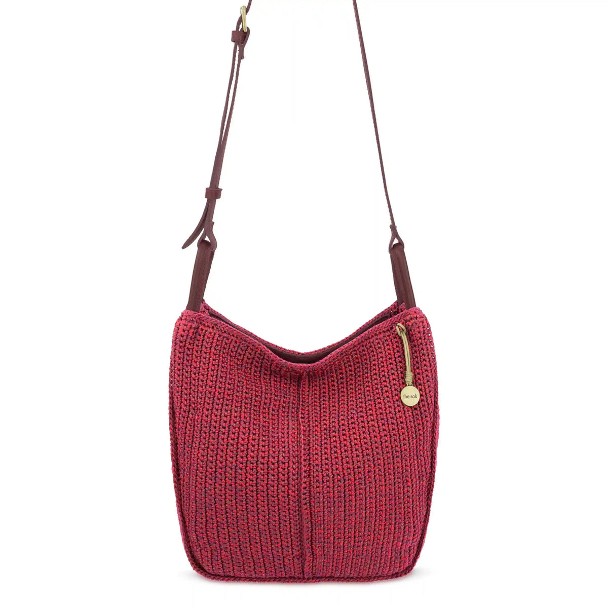 Los Feliz Crossbody - Hand Crochet - Black Cherry Static