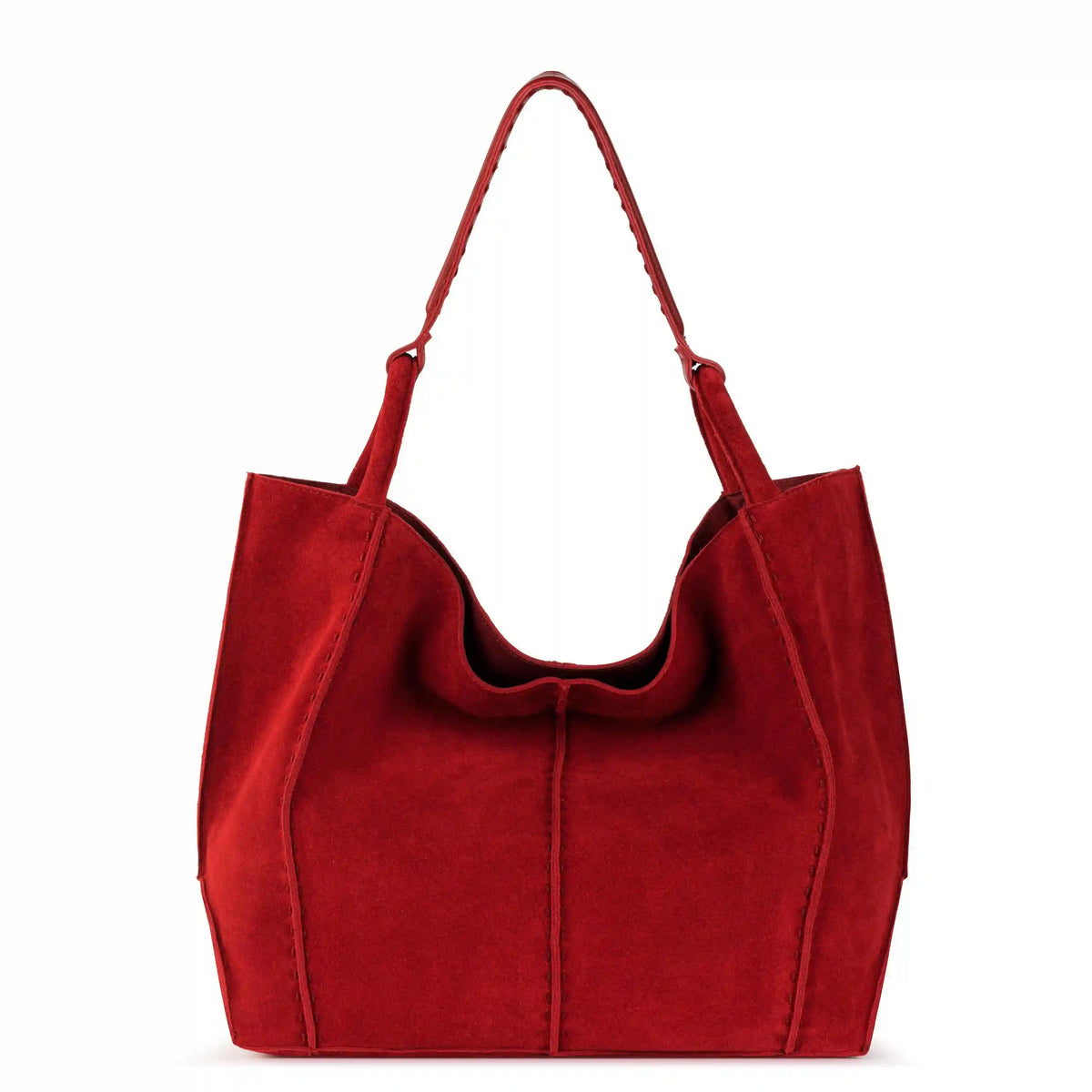 Los Feliz Large Tote - Leather - Scarlet Suede