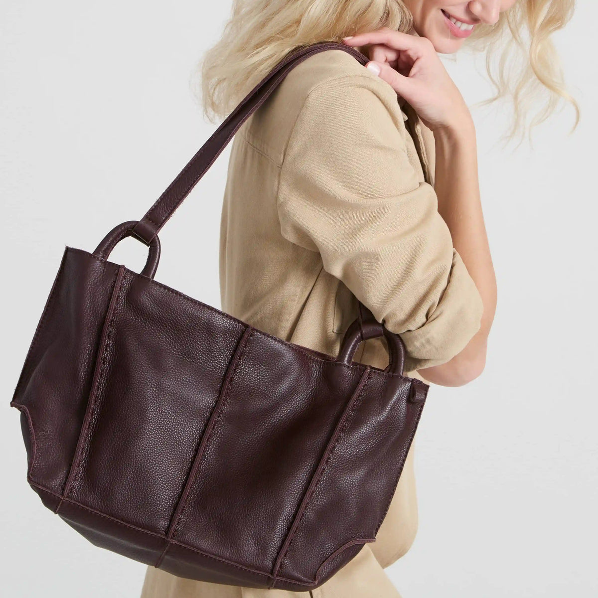 Los Feliz Satchel - Leather - Mahogany