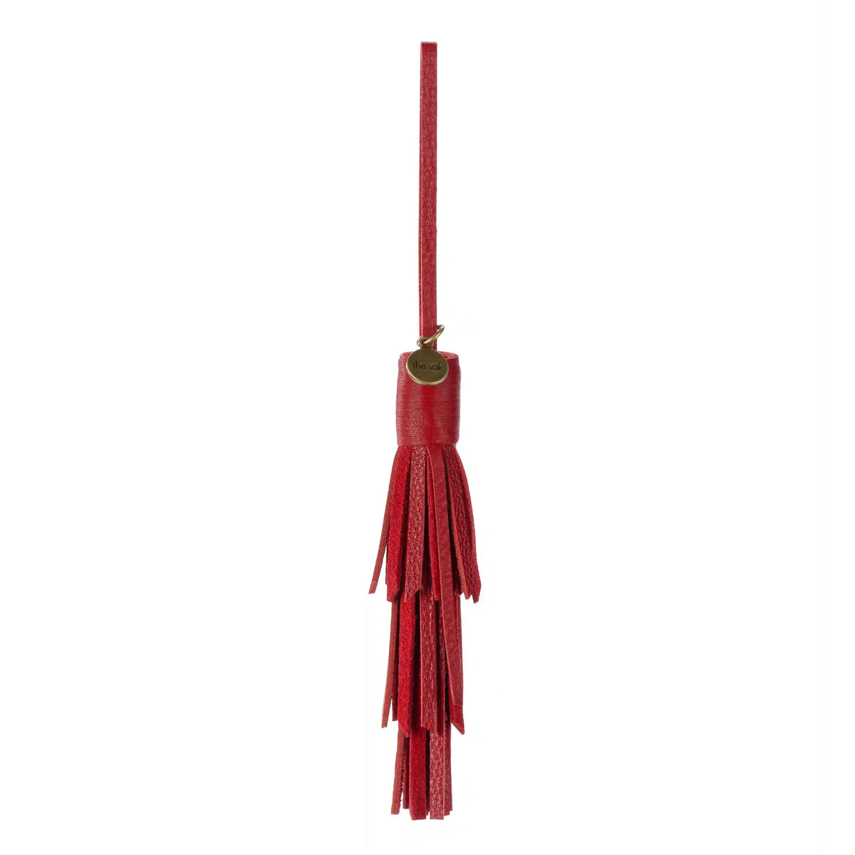 Cypress Tassel Dangle - Leather - Scarlet
