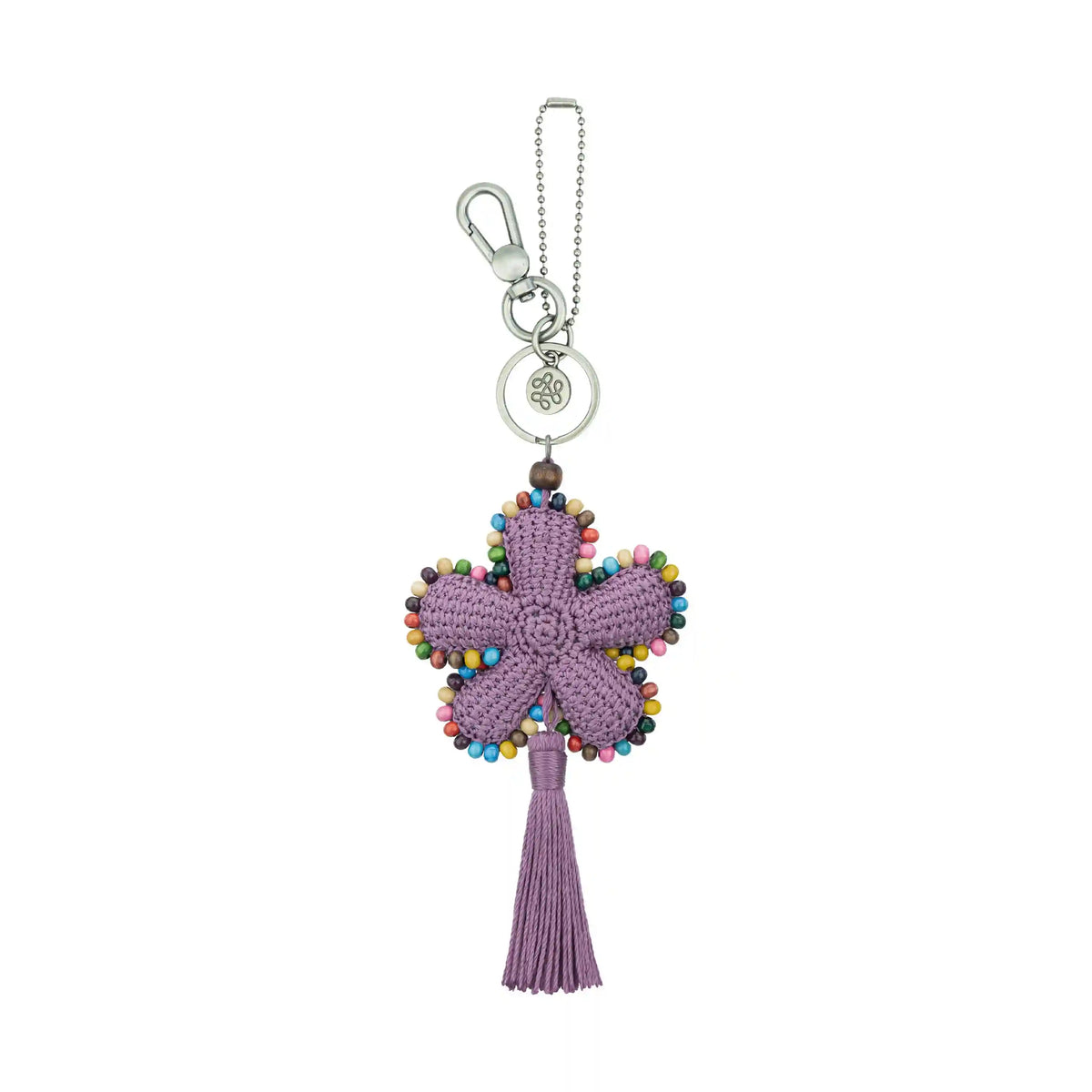 Yarnicharmz Dangle - Hand Crochet - Heather Flower
