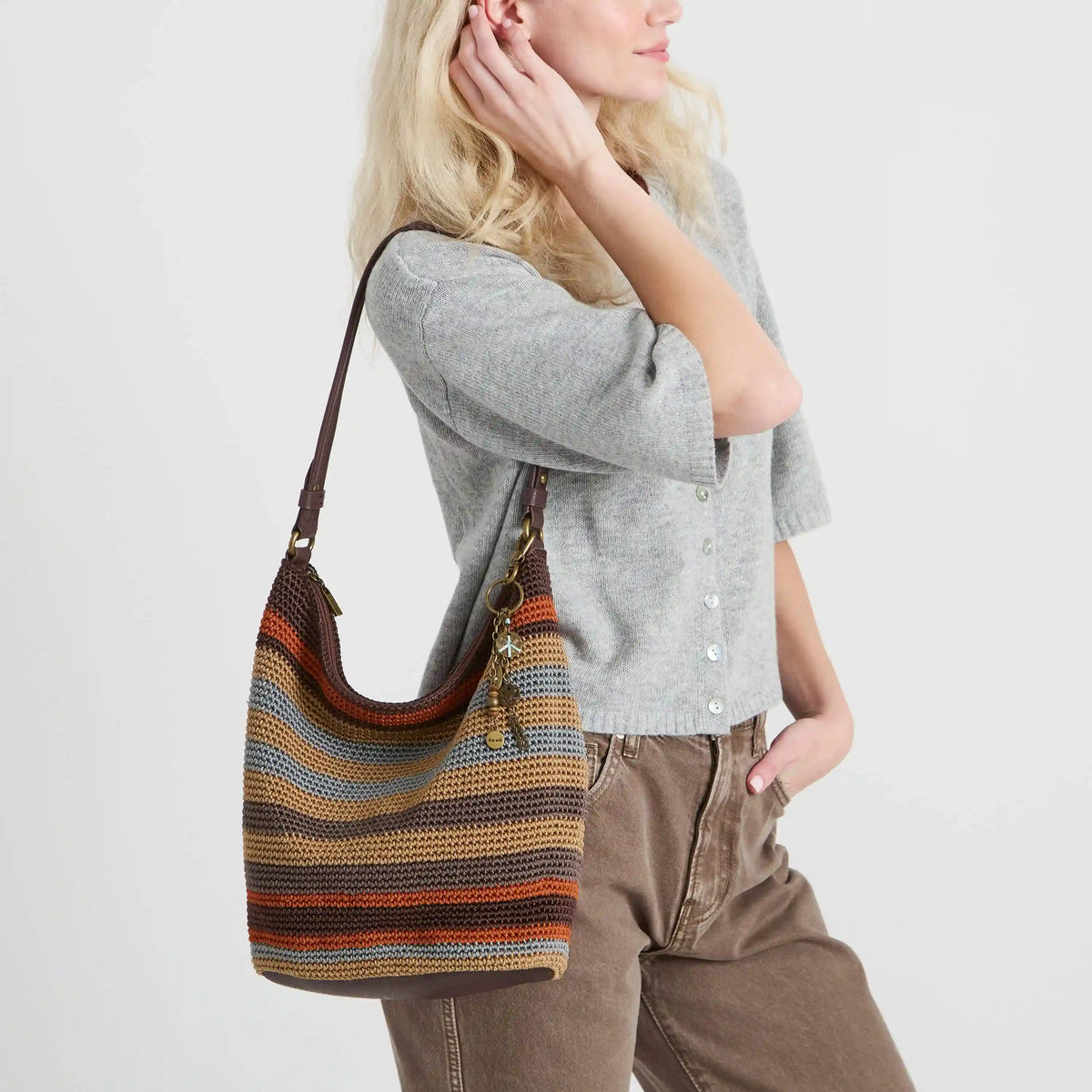 Sequoia Hobo - Hand Crochet - Harvest Stripe