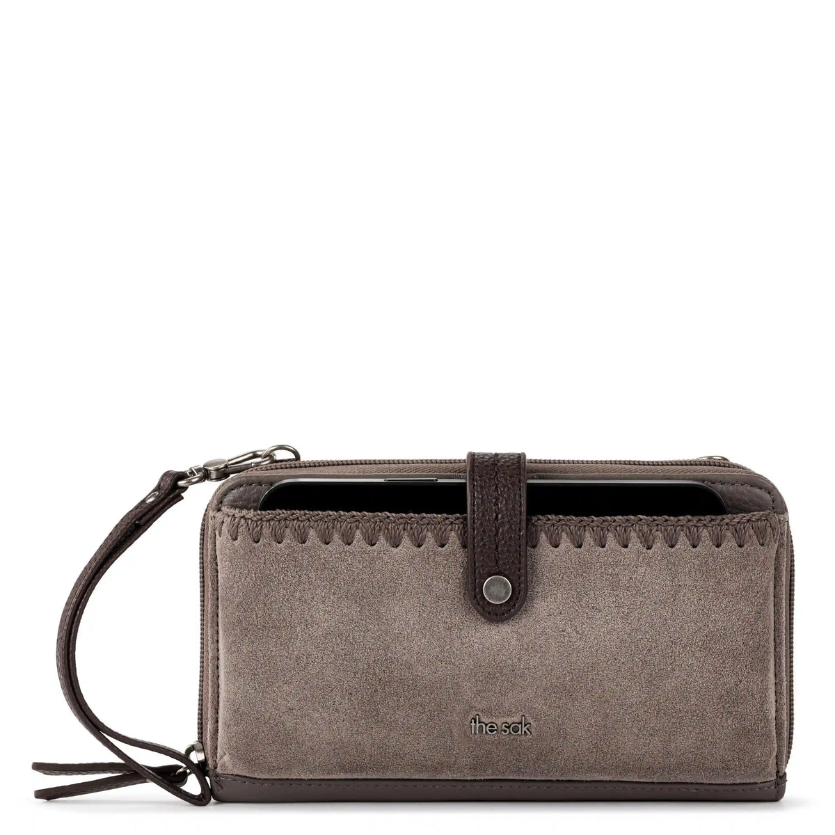 Iris Smartphone Wallet - Leather - Mushroom Suede