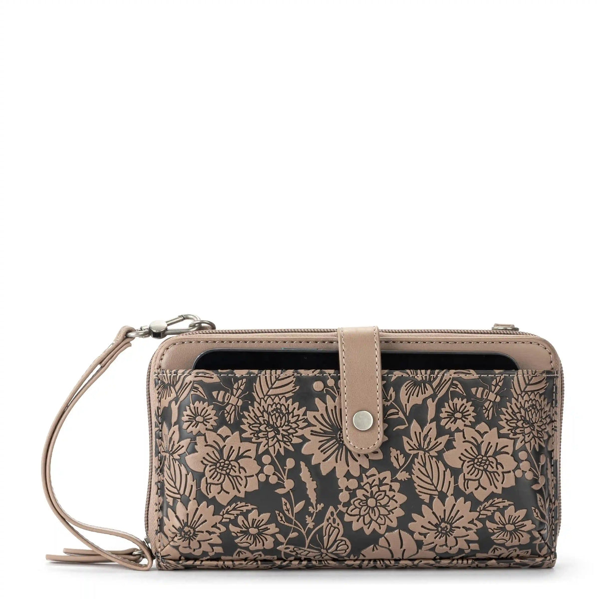 Smartphone Wallet - EcoTwill - Mushroom In Bloom Embossed
