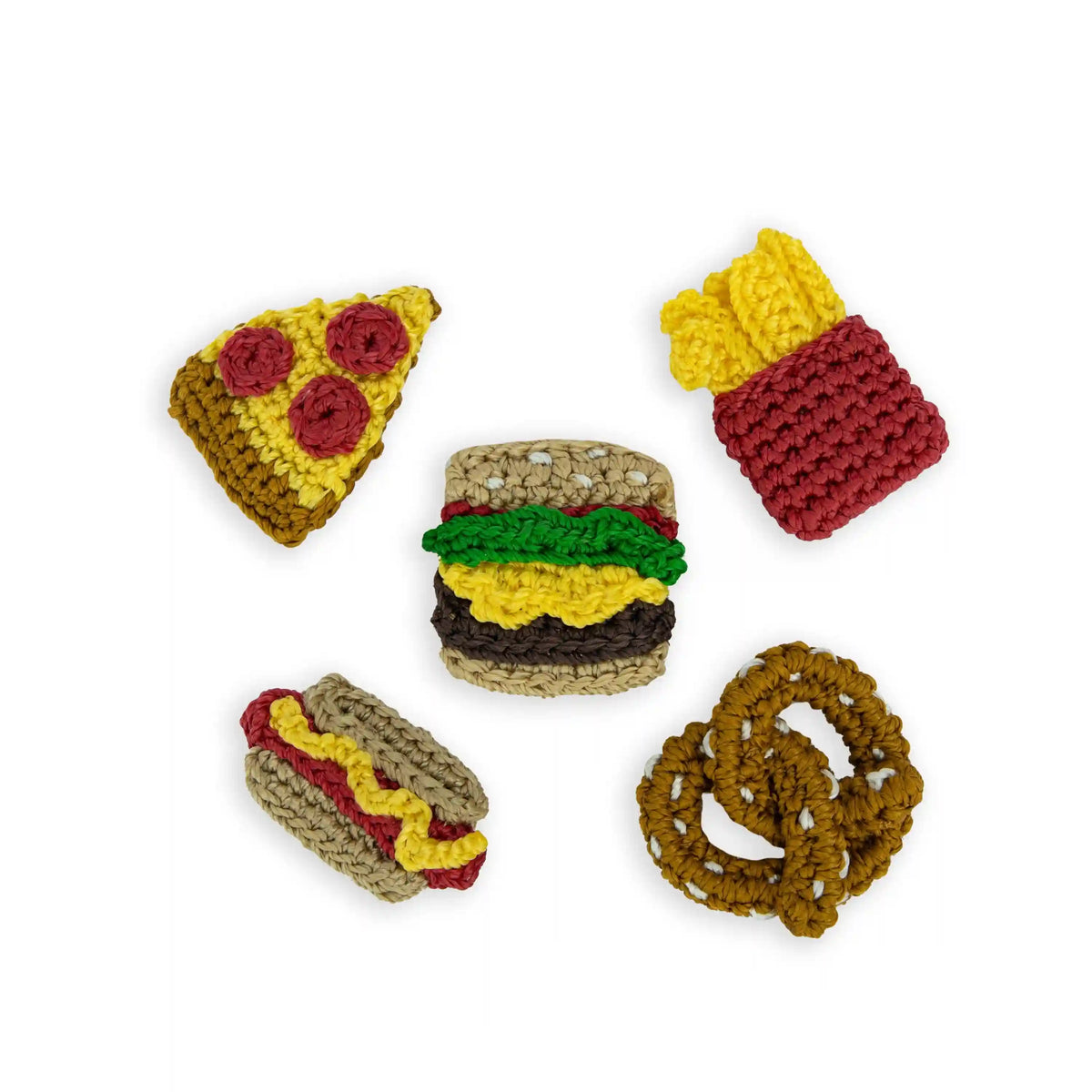 Yarnicharmz 5 Pack - Hand Crochet - Picnic Food