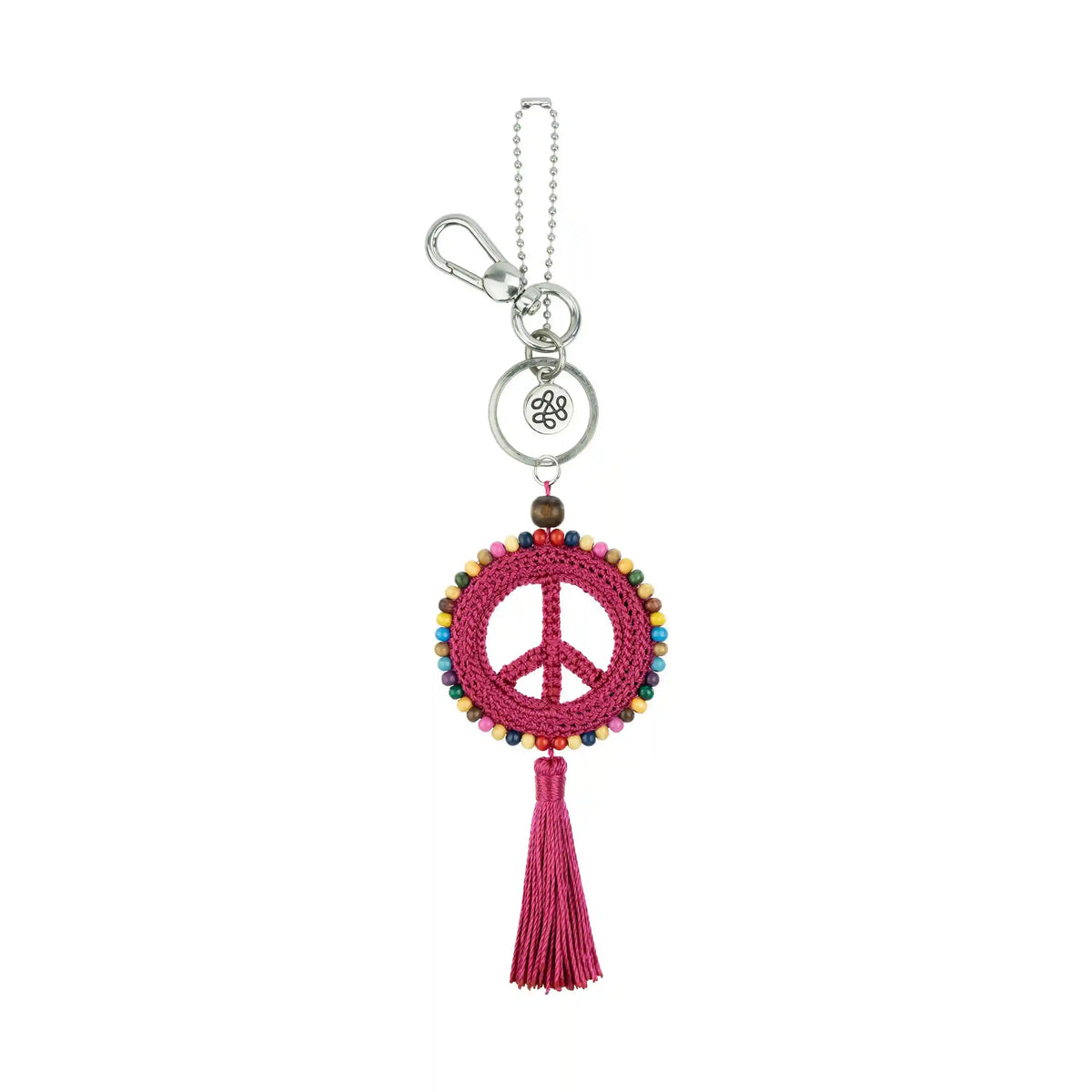 Yarnicharmz Dangle - Hand Crochet - Pinkberry Peace