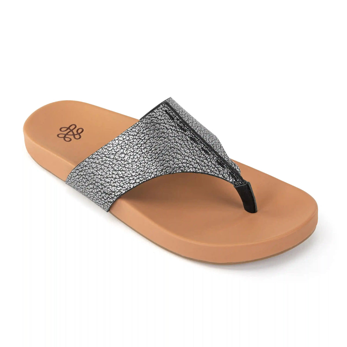 Everly Sandal - Leather - Dark Silver