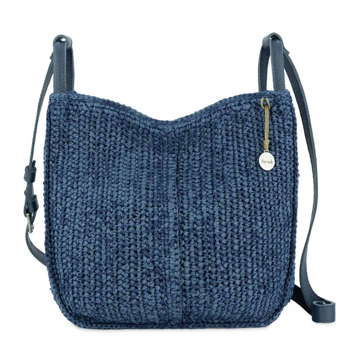 Los Feliz Crossbody - Hand Crochet - Denim Tonal Straw