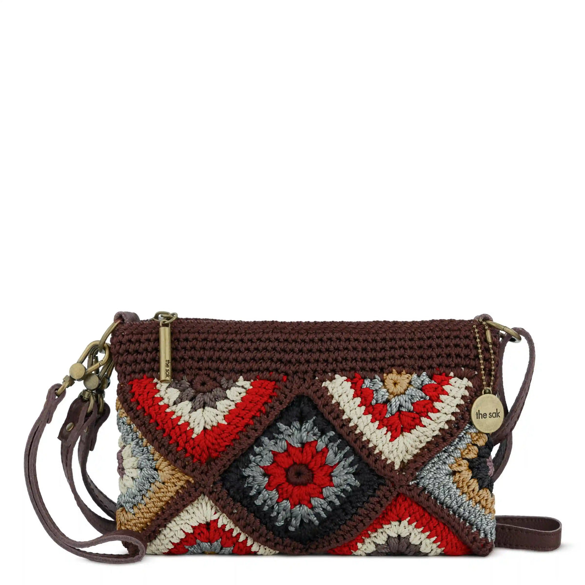 Vita Convertible Wristlet - Hand Crochet - Walnut Patch