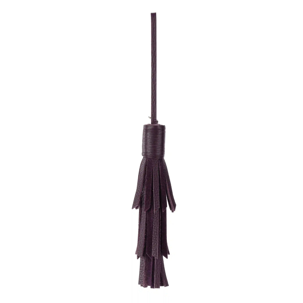 Cypress Tassel Dangle - Leather - Aubergine