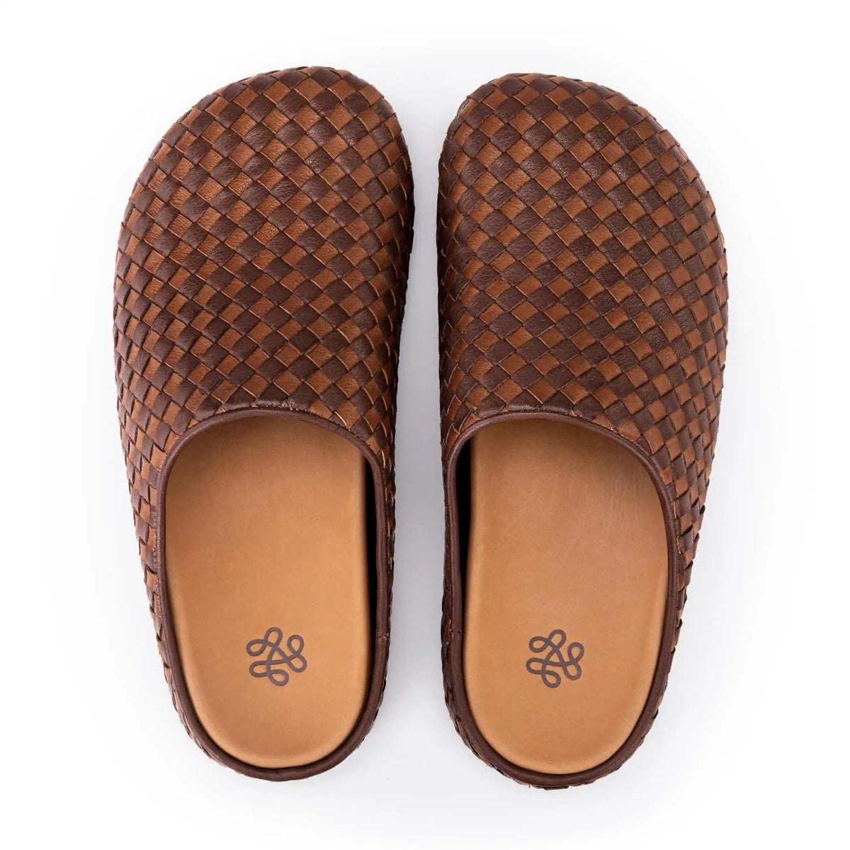 Bolinas Woven Clog - Leather - Mahogany Cognac Woven