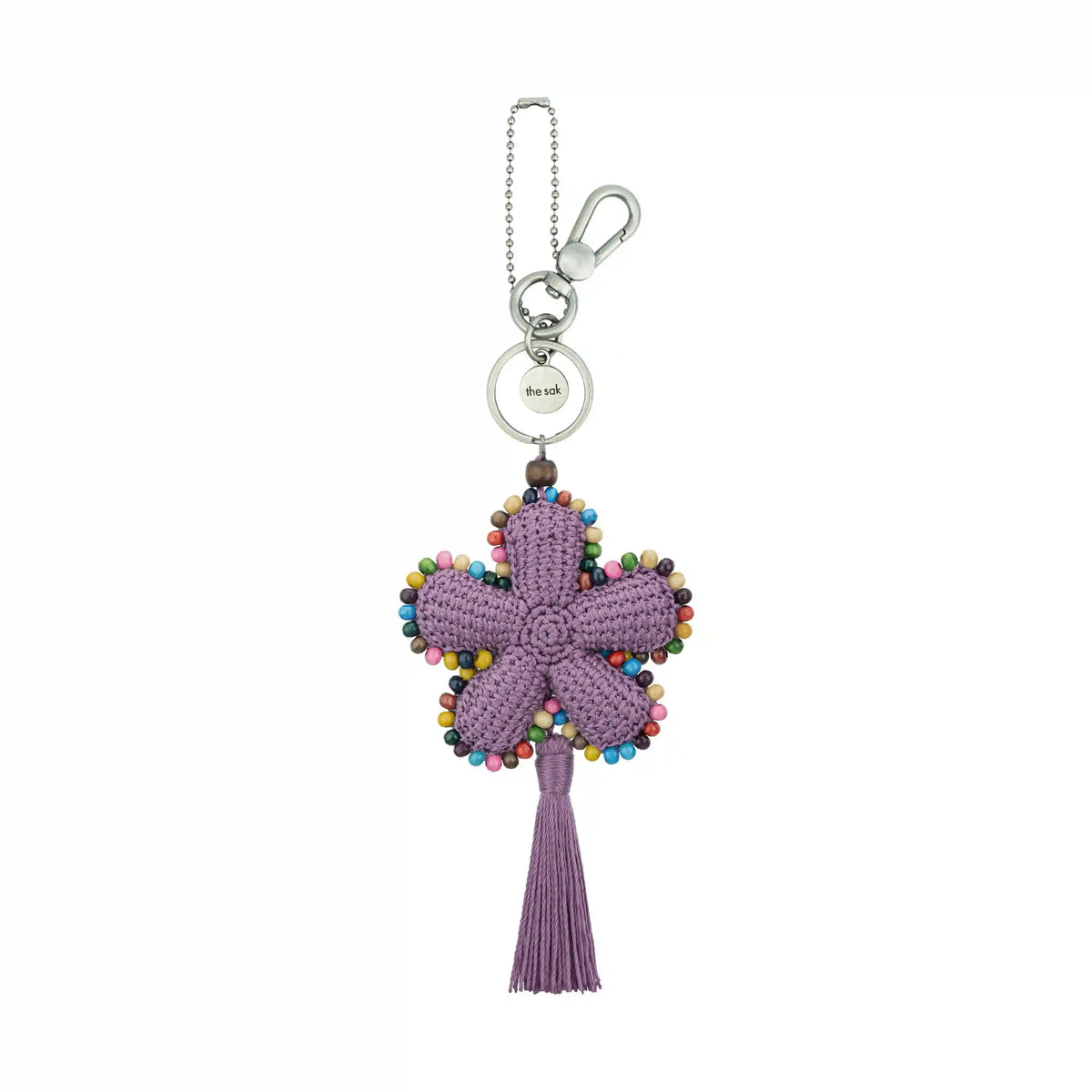 Yarnicharmz Dangle - Hand Crochet - Heather Flower