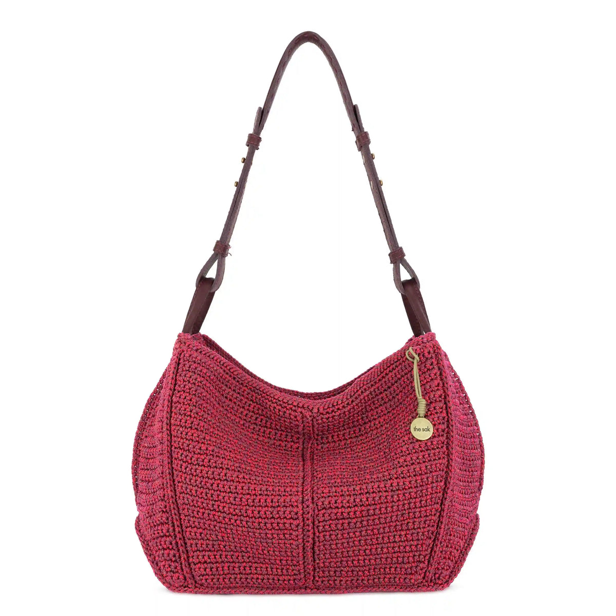 Los Feliz Hobo - Hand Crochet - Black Cherry Static