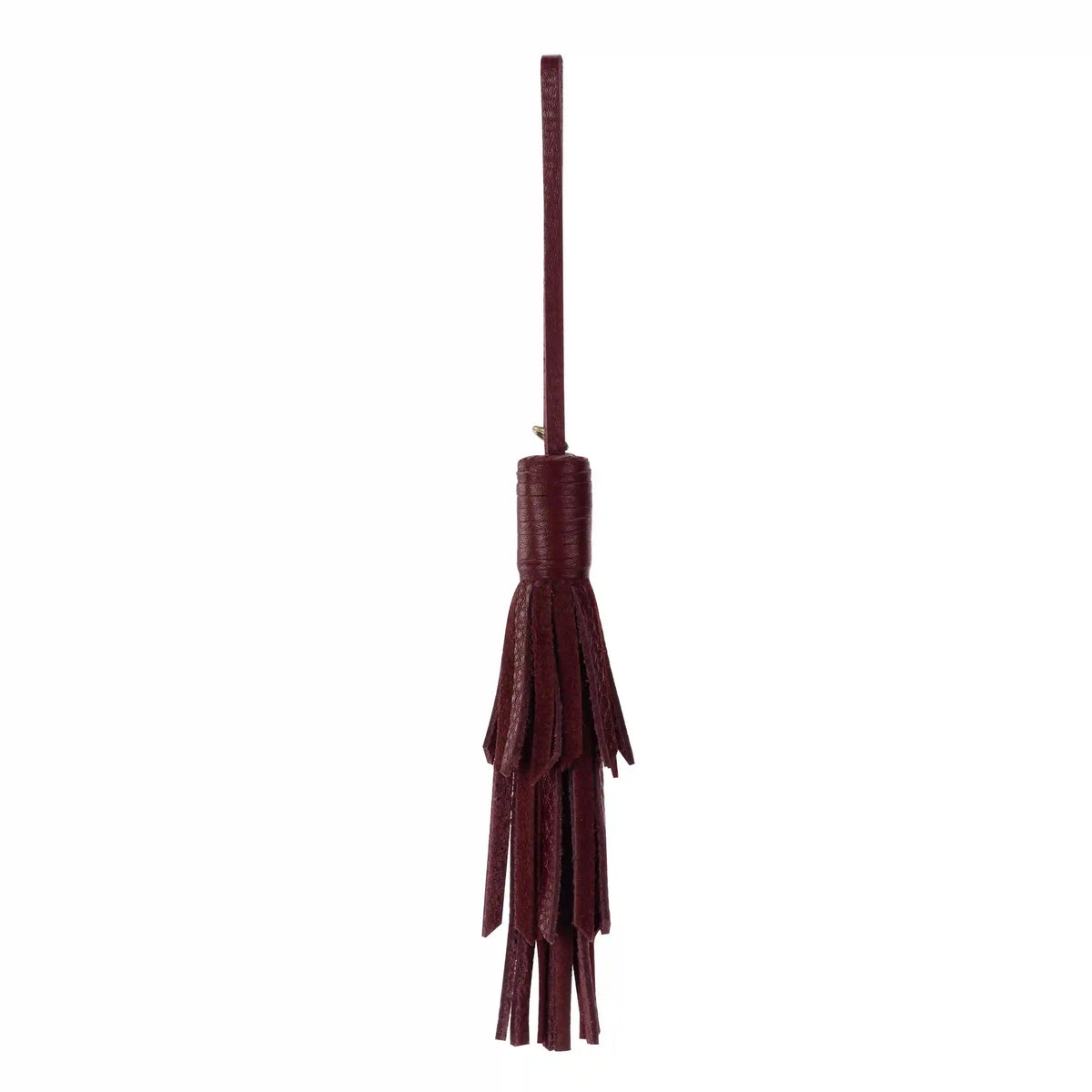 Cypress Tassel Dangle - Leather - Black Cherry