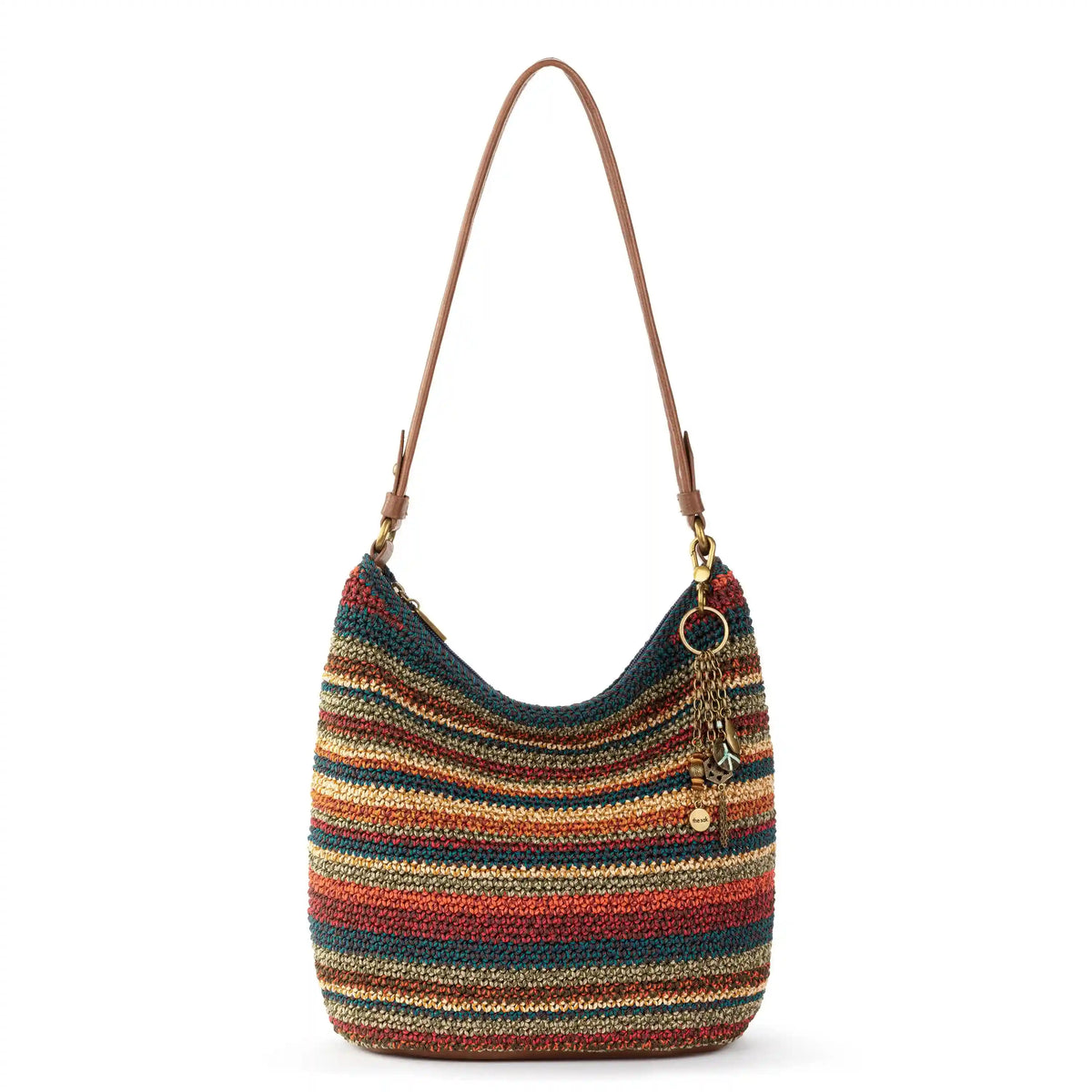 Sequoia Hobo - Hand Crochet - Woodland Stripe