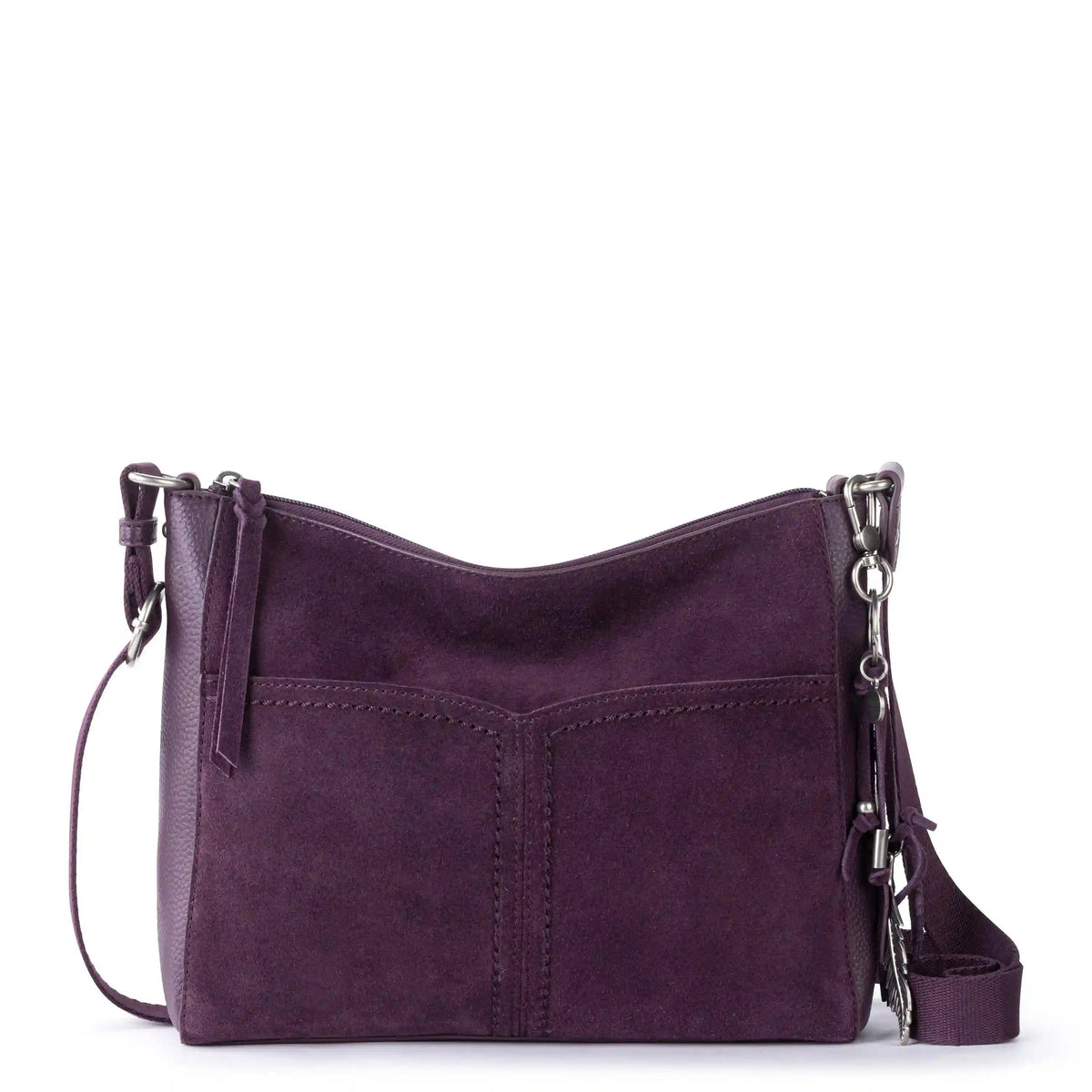 Alameda Crossbody - Leather - Aubergine Suede