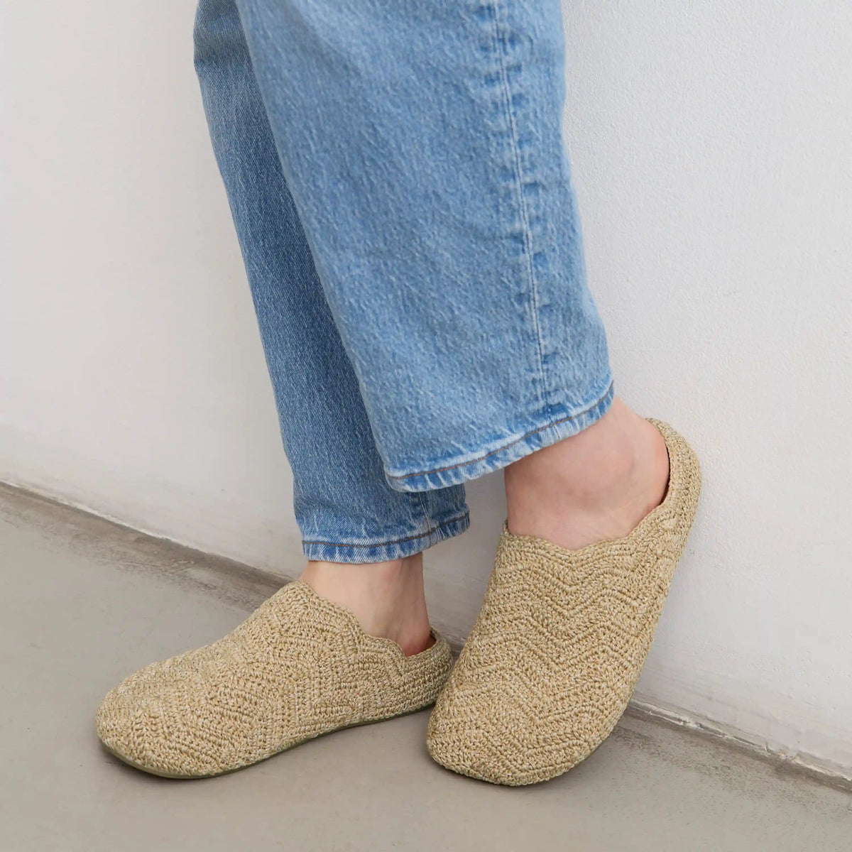 Bolinas Ripple Clog - Hand Crochet - Bamboo Static Ripple
