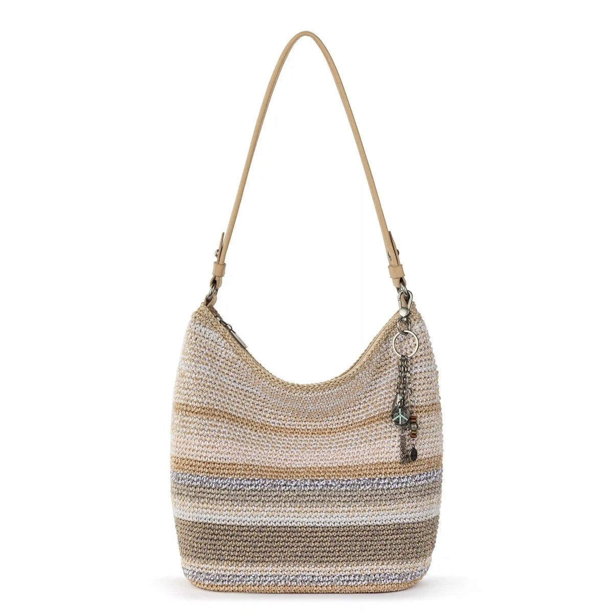 Sequoia Hobo - Hand Crochet - Sand Stripe