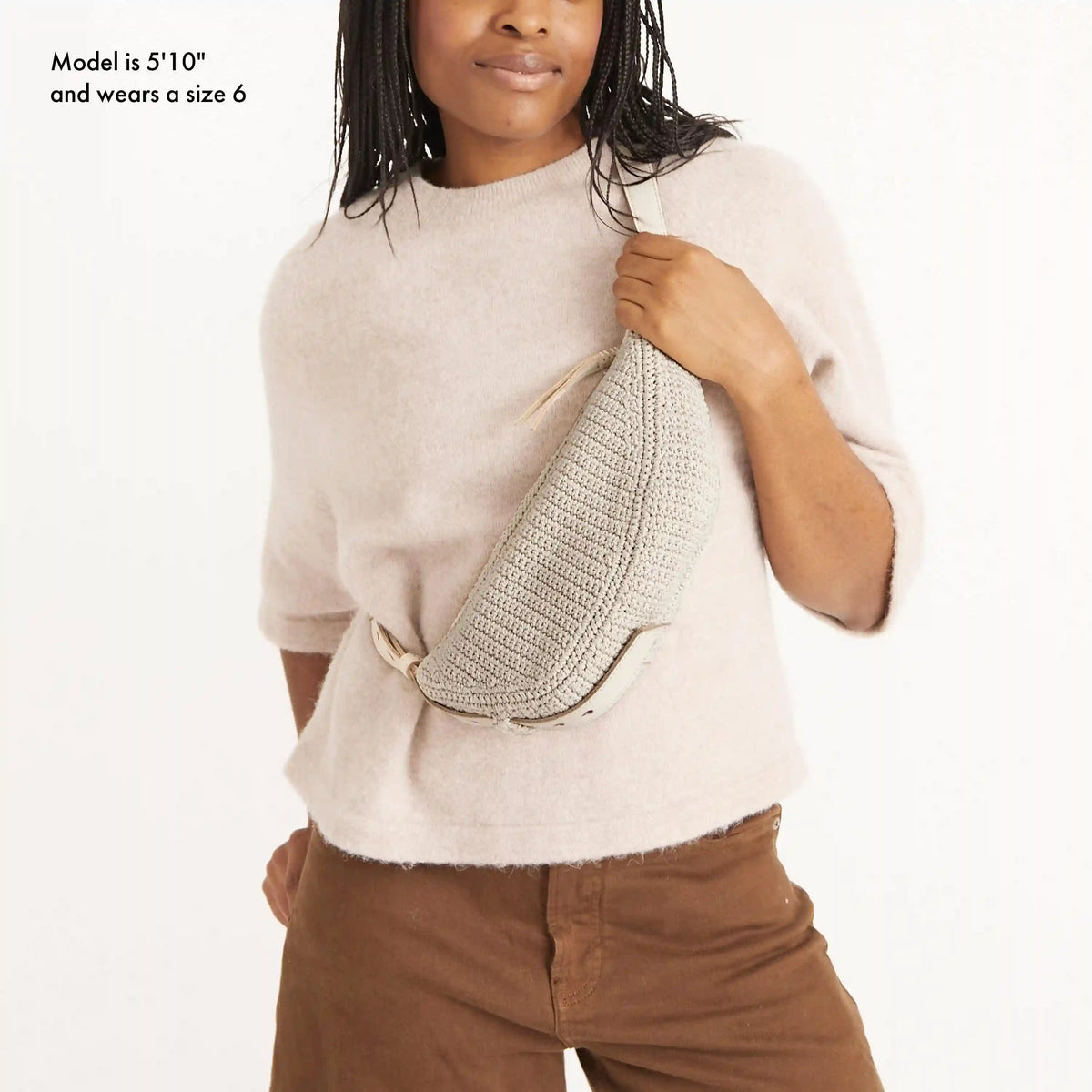 Tess Sling - Hand Crochet - Ecru