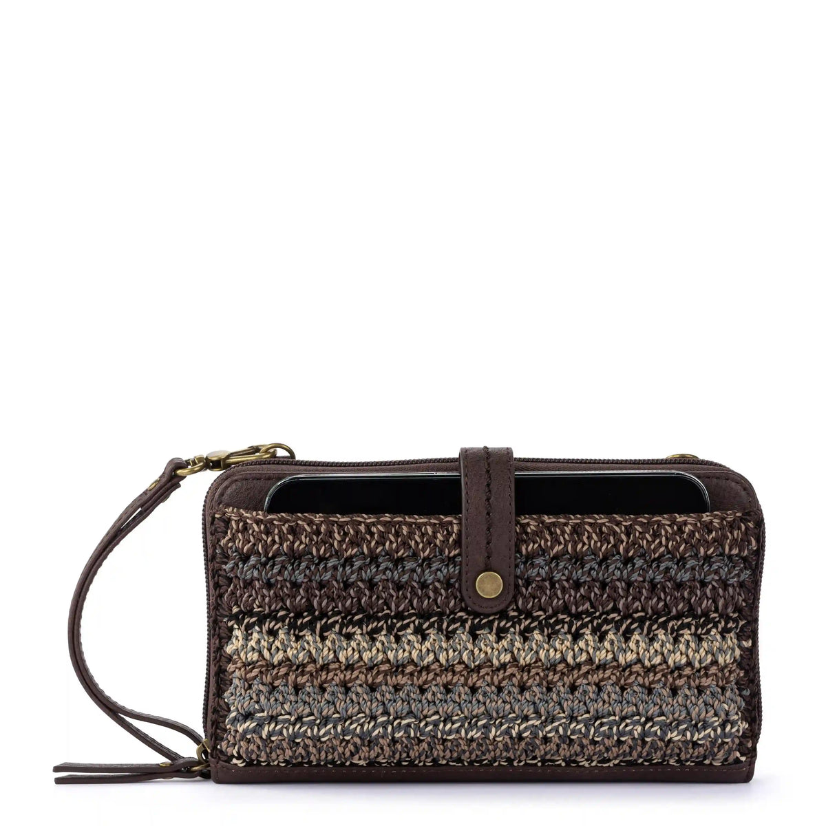 Iris Smartphone Wallet - Hand Crochet - Aspen Stripe