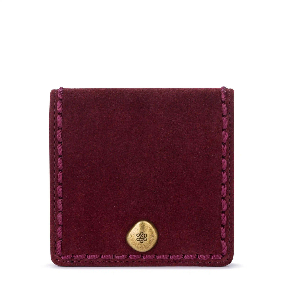Mira Small Wallet - Leather - Black Cherry Suede
