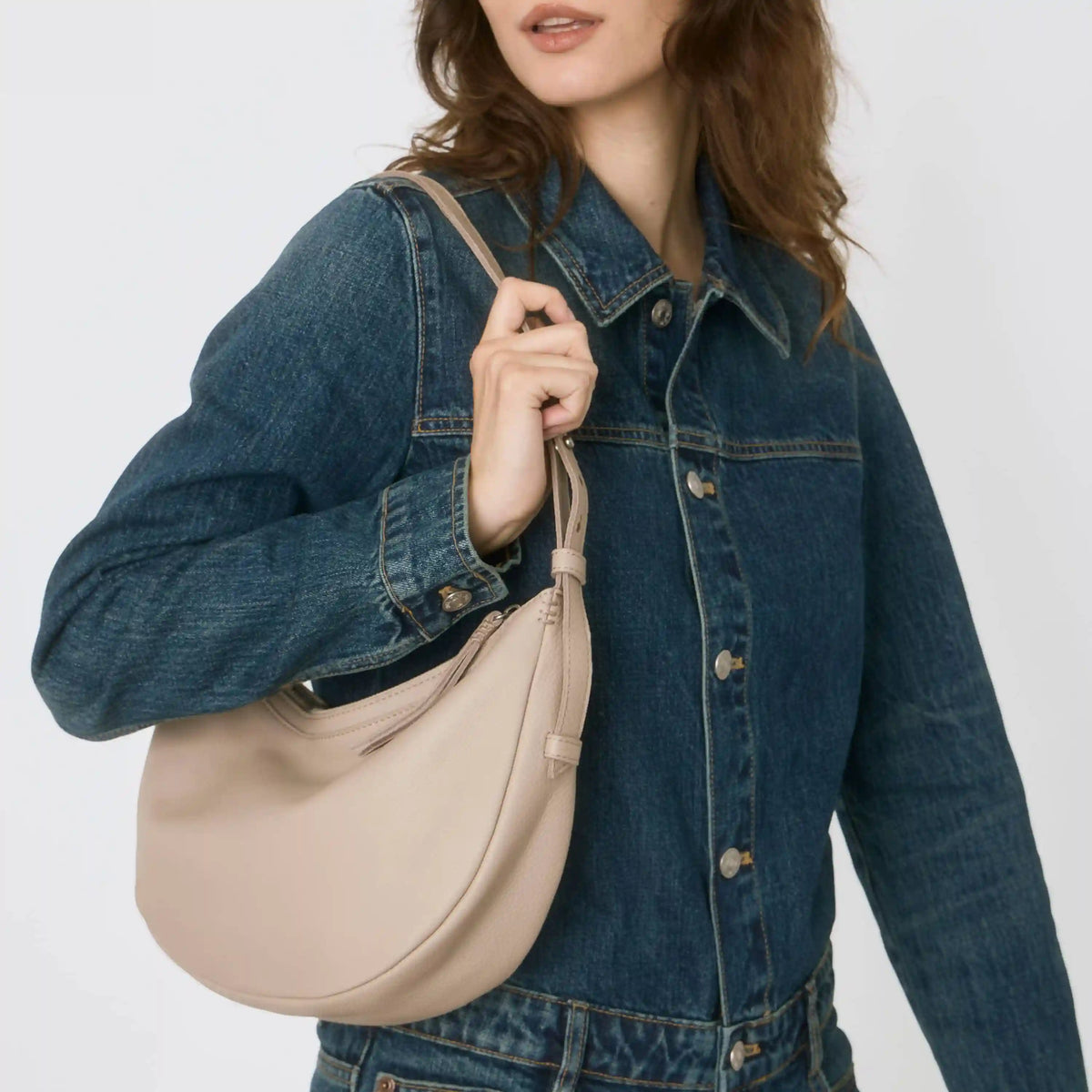 Tess Shoulder Bag - Leather - Sand