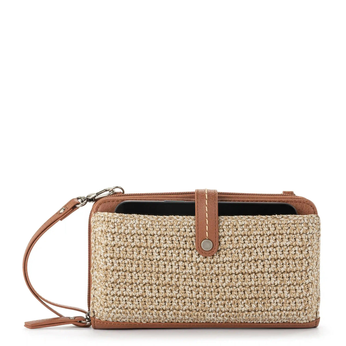 Iris Smartphone Wallet - Hand Crochet - Bamboo Static