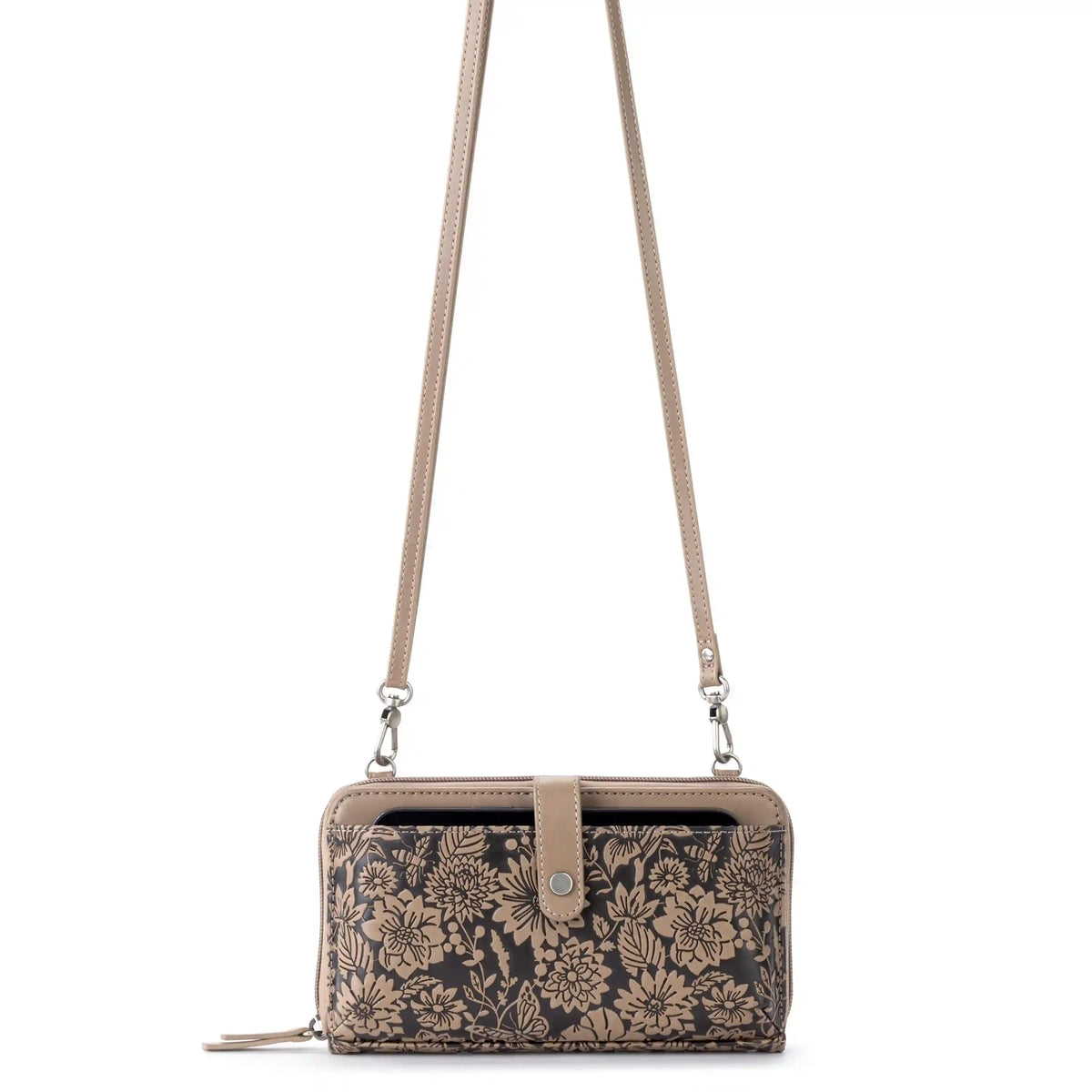 Smartphone Wallet - EcoTwill - Mushroom In Bloom Embossed