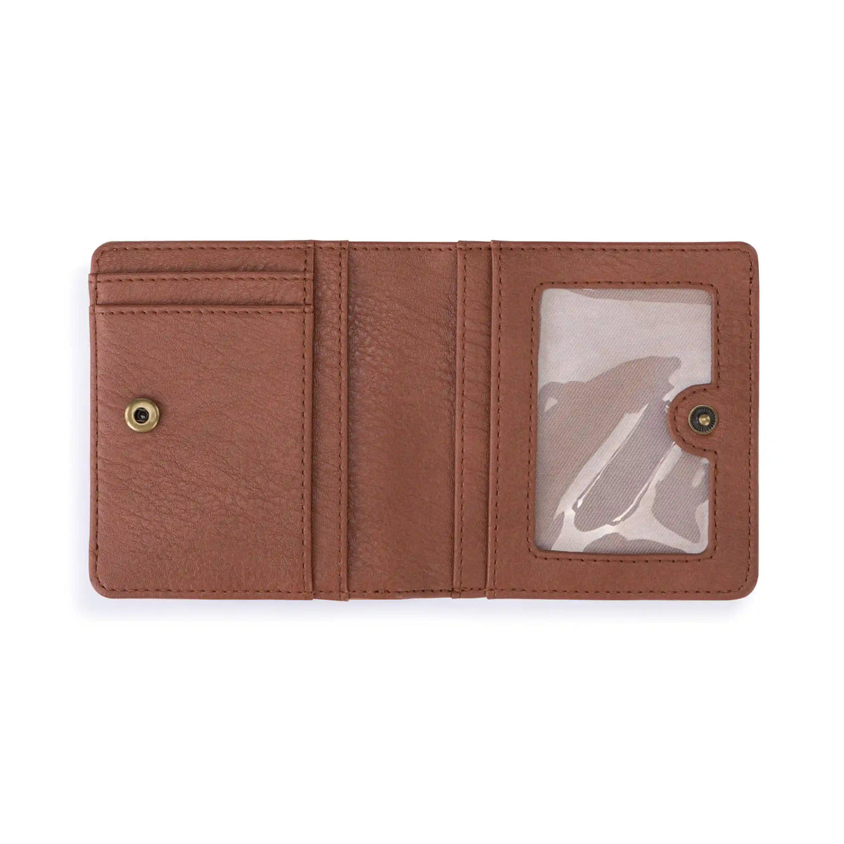 Mira Small Wallet - Leather - Tobacco Floral Embossed