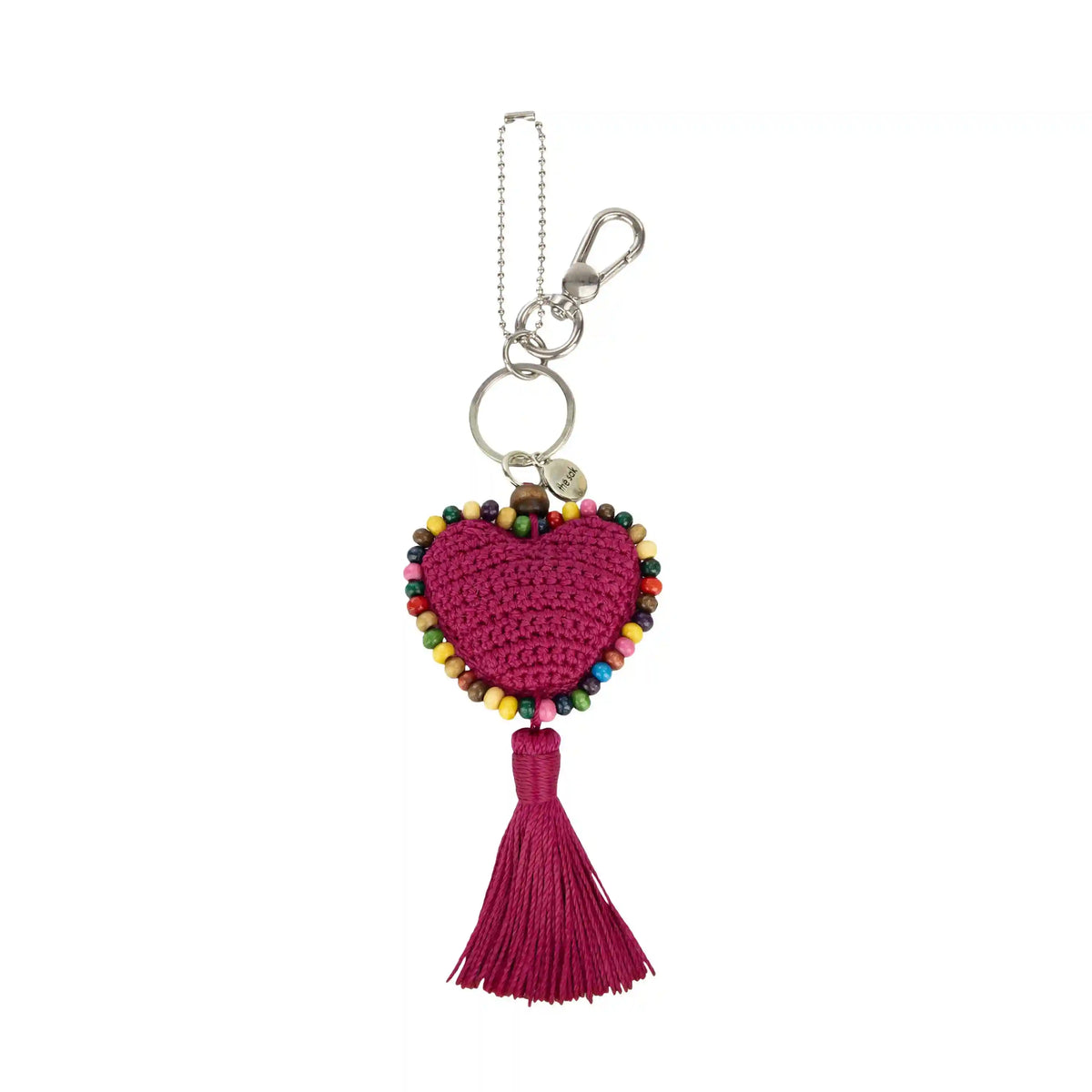 Yarnicharmz Dangle - Hand Crochet - Pinkberry Heart