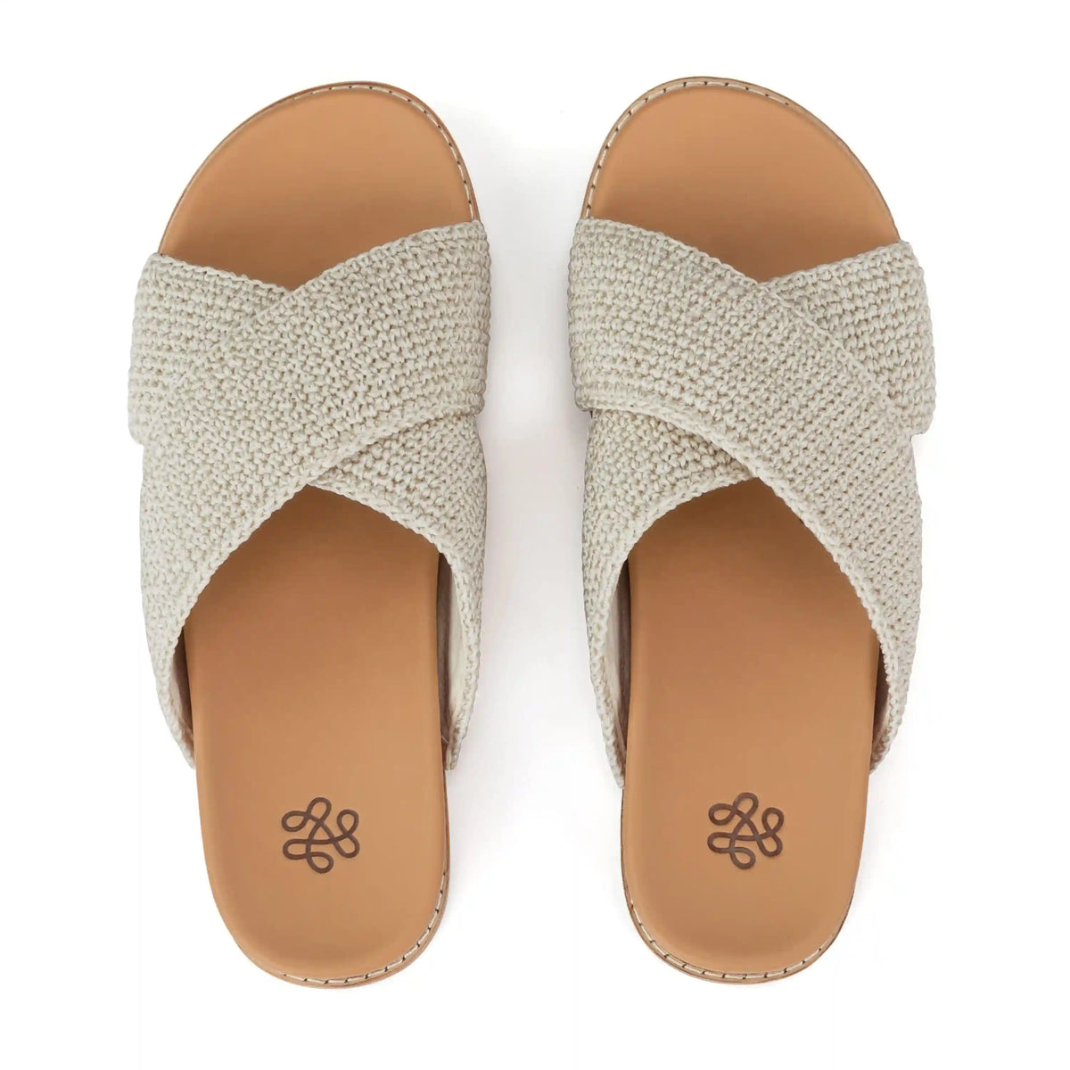 Penelope Sandal - Hand Crochet - Natural