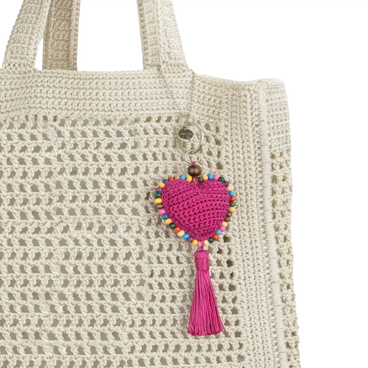 Yarnicharmz Dangle - Hand Crochet - Pinkberry Heart
