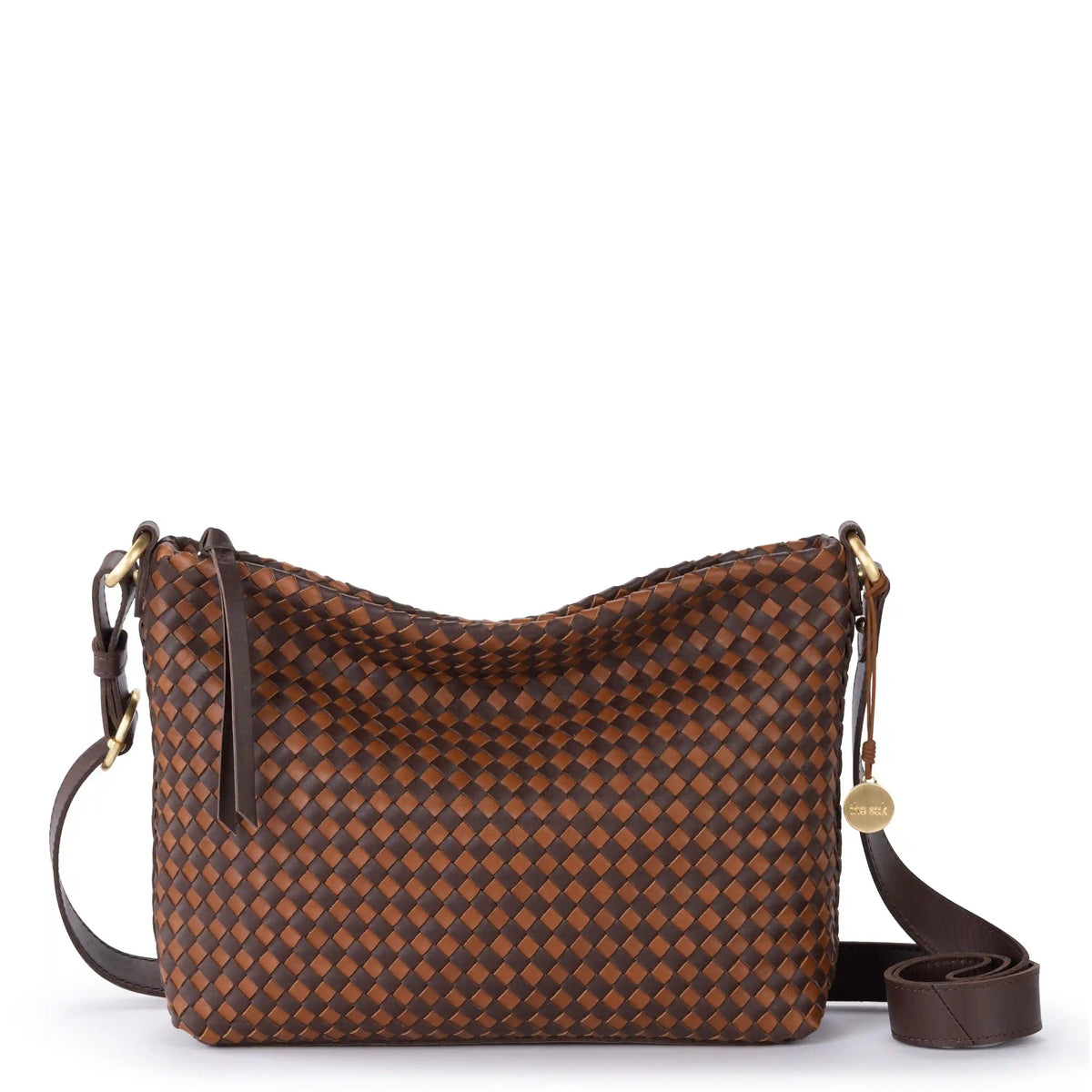 Melrose Crossbody - Leather - Mahogany Cognac Woven