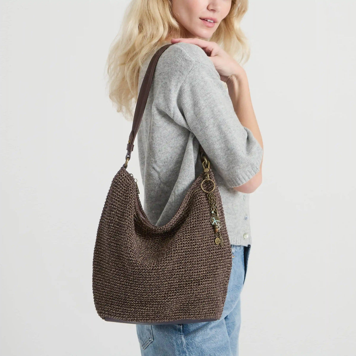 Sequoia Hobo - Hand Crochet - Nutmeg Static