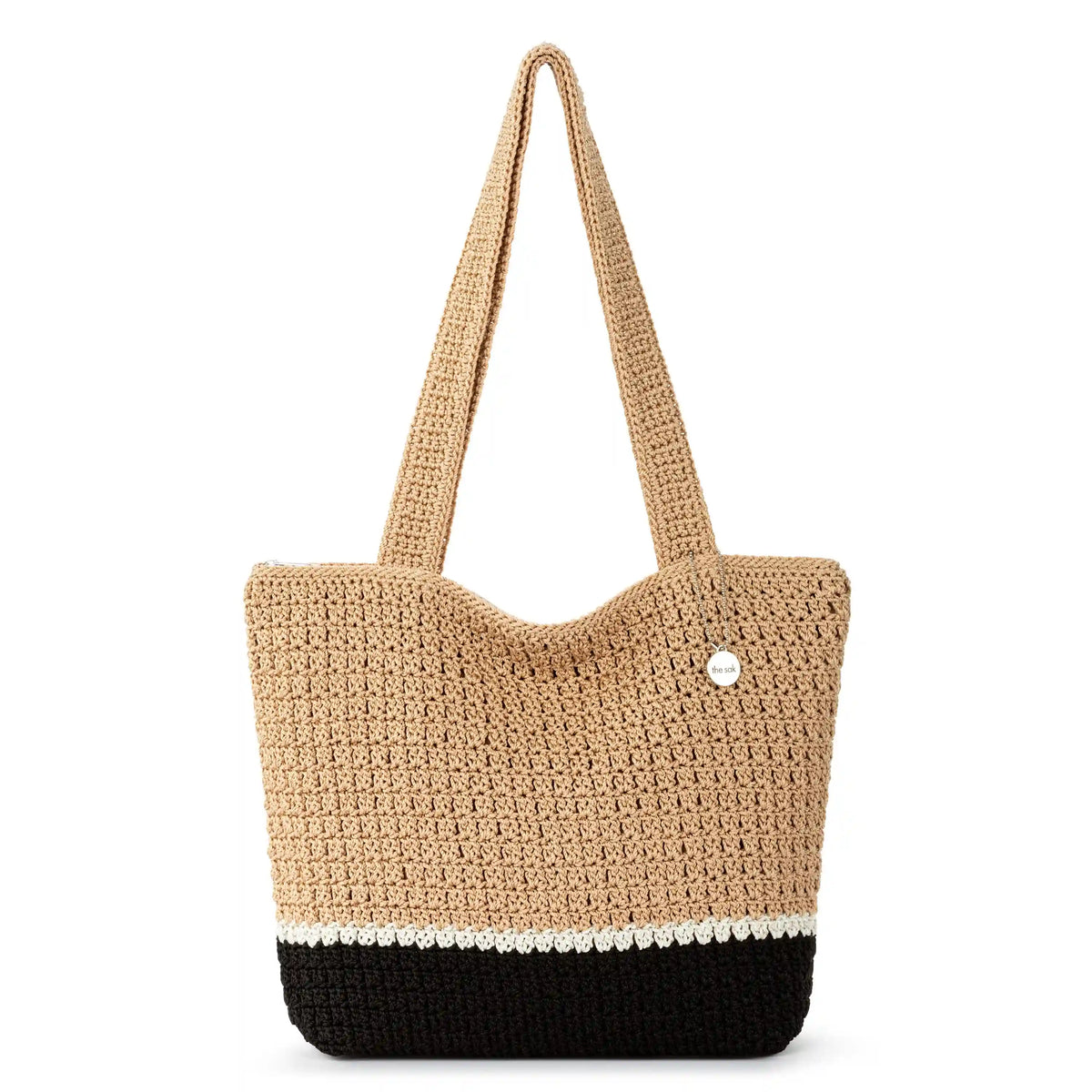 Casual Classics Tote - Hand Crochet - Bamboo Block