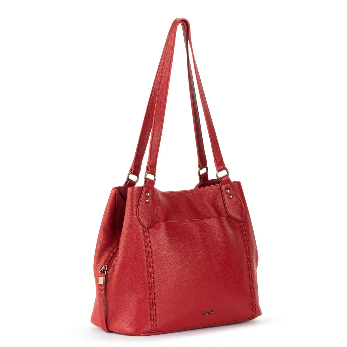 Melrose Satchel - Leather - Scarlet
