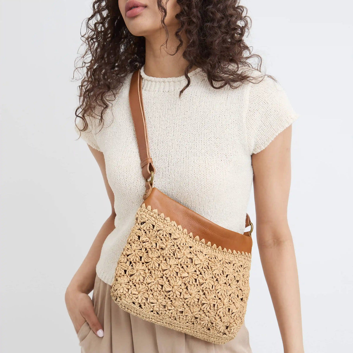 Melrose Crossbody - Straw - Natural Primrose
