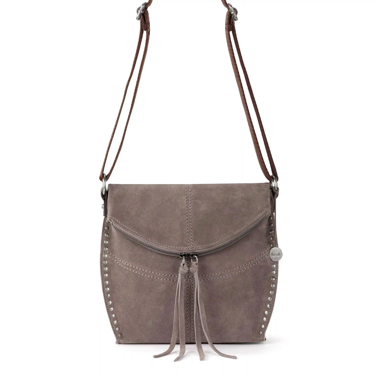 Silverlake Flap Crossbody - Leather - Mushroom Suede