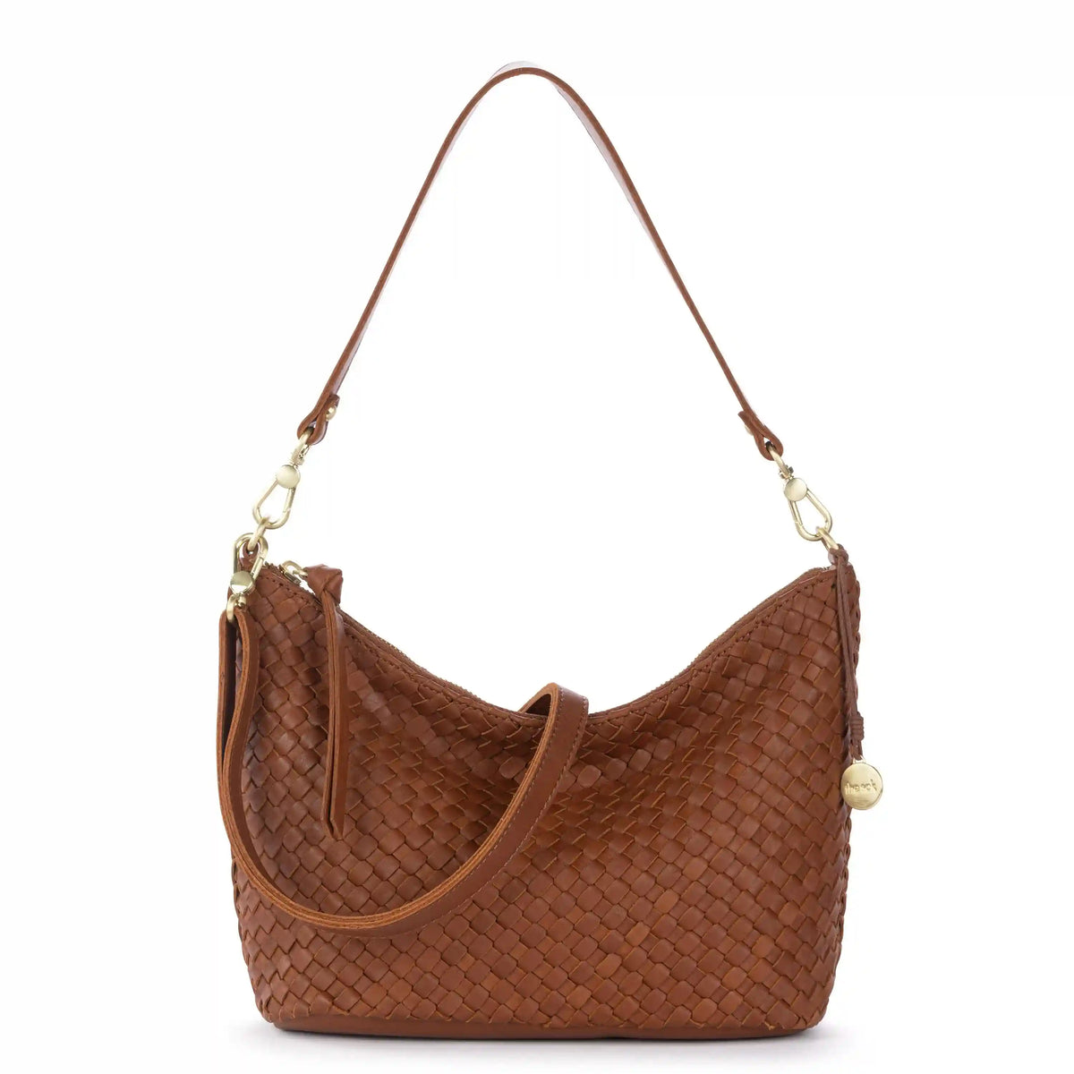 Juniper Small Hobo - Leather - Woven Cognac