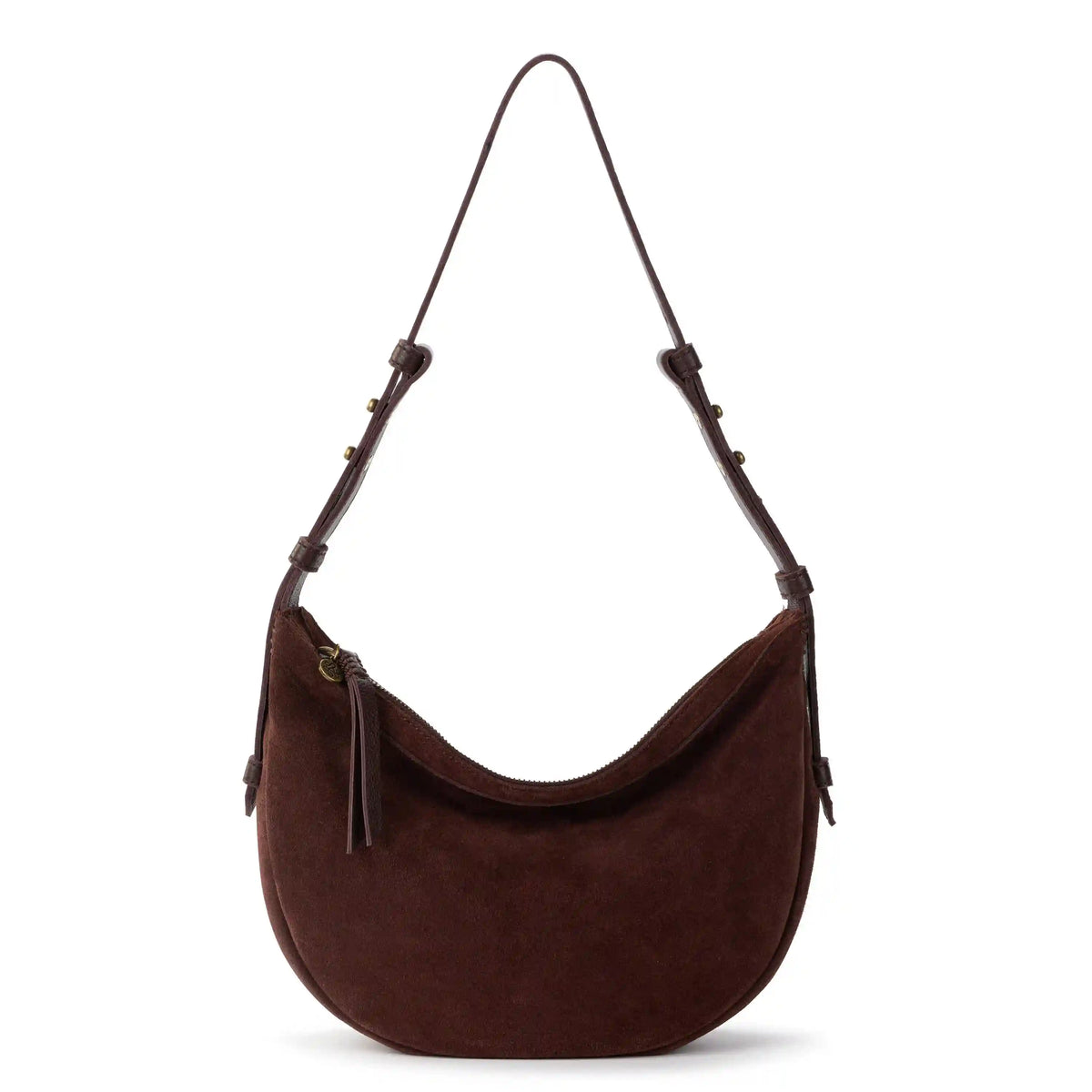 Tess Shoulder Bag - Leather - Mahogany Suede