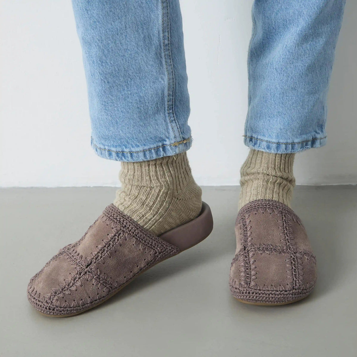 Bolinas Clog - Leather - Mushroom Suede Patch