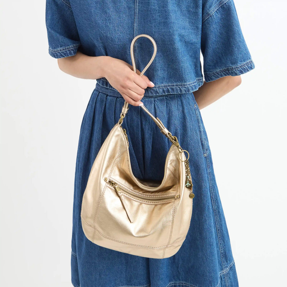 Sequoia Hobo - Leather - Light Gold