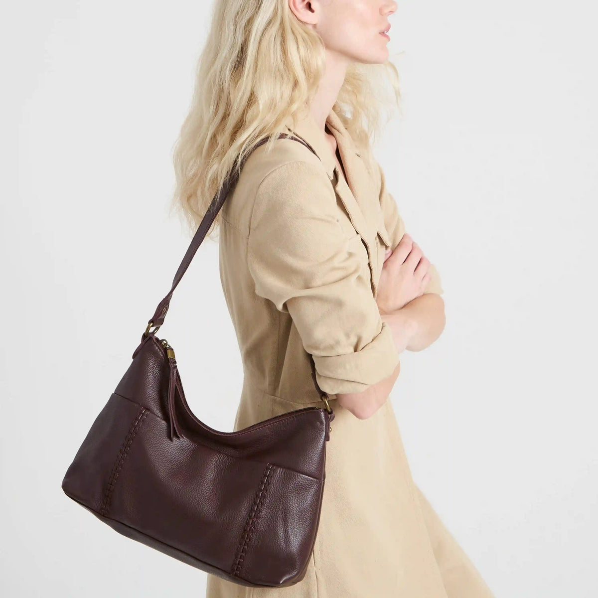 Melrose Shoulder Bag - Leather - Mahogany