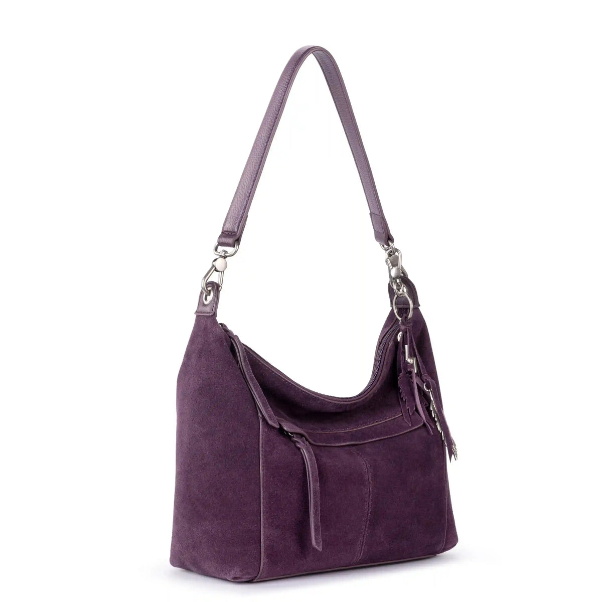 Alameda Hobo - Leather - Aubergine Suede